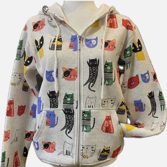 L.A. Soul Cat Hoodie Size Medium. Double Front Pocket. Zippered - Picture 2 of 7
